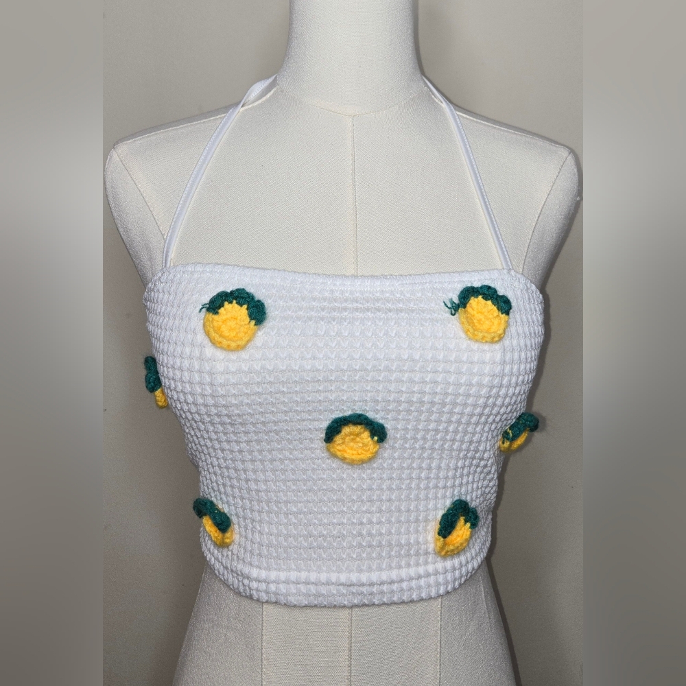 NWOT SHEIN Backless crochet halter top
